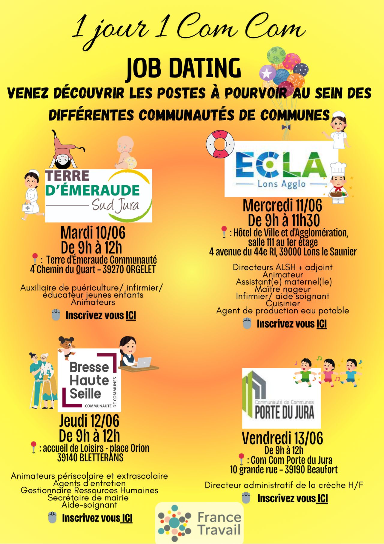 Job Dating - Communauté de Communes Porte du Jura